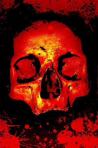 Photoshop Tutorials. Bloody Skull, Brushes, Angryblue, Photo Effects.